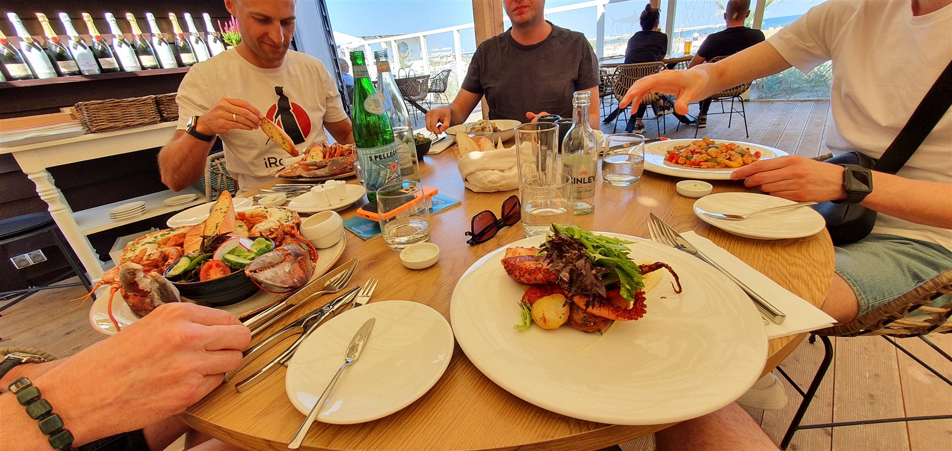 Seafood lunch by the Baltic