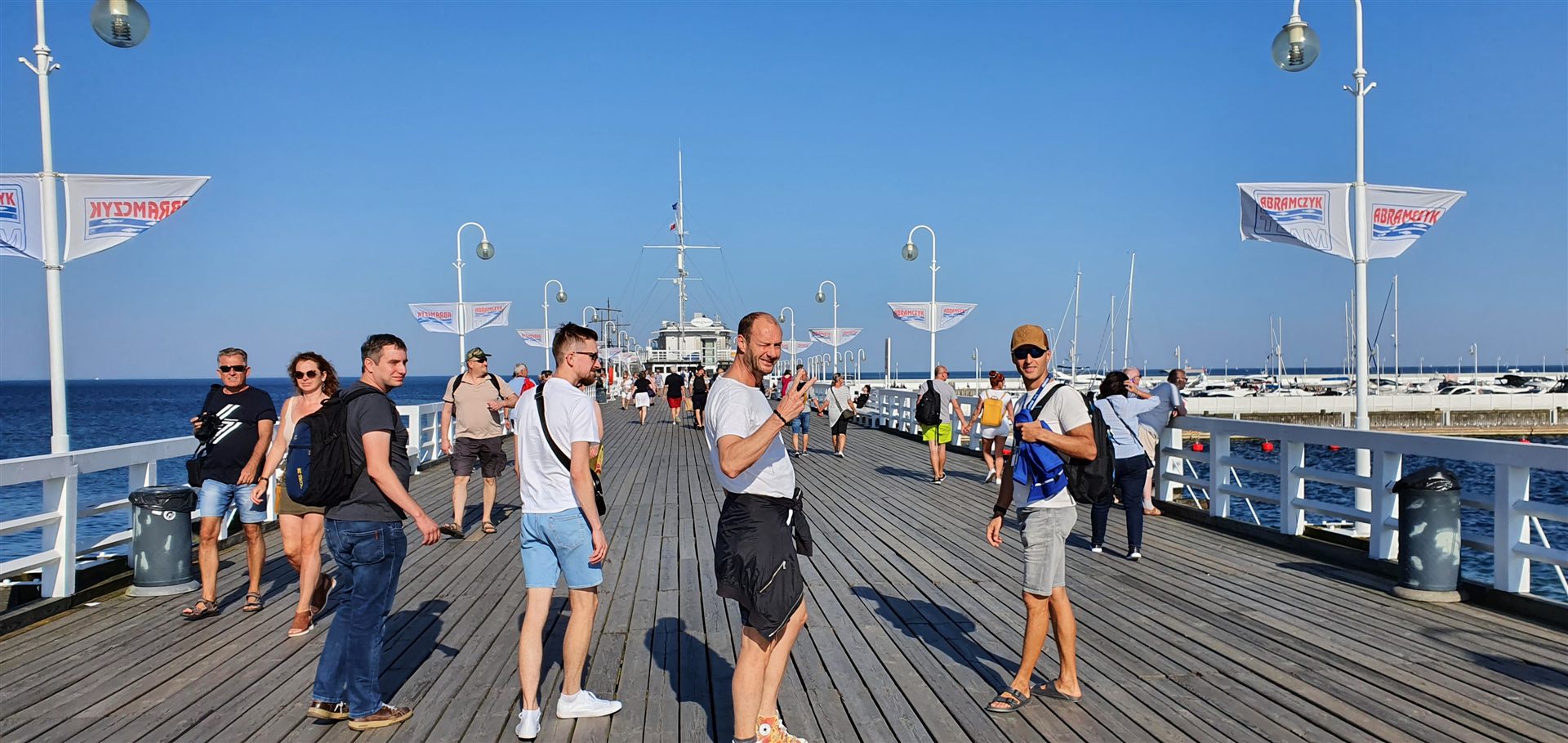 The team on the Sopot pier, 2021